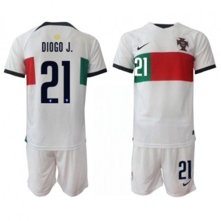 Camisetas Portugal Diogo Jota 21 Segunda Copa Mundial 2022 - Niño (+ Pantalones)